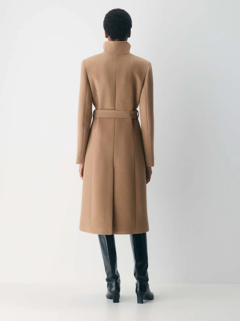 Aritzia Connor Camel Wrap Belted Soft Wool Cashmere Coat - Picture 3 of 10